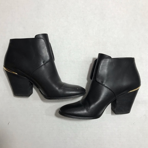 Cole Haan Shoes - Cole Haan Black Bootie w/ Gold Heel Accent